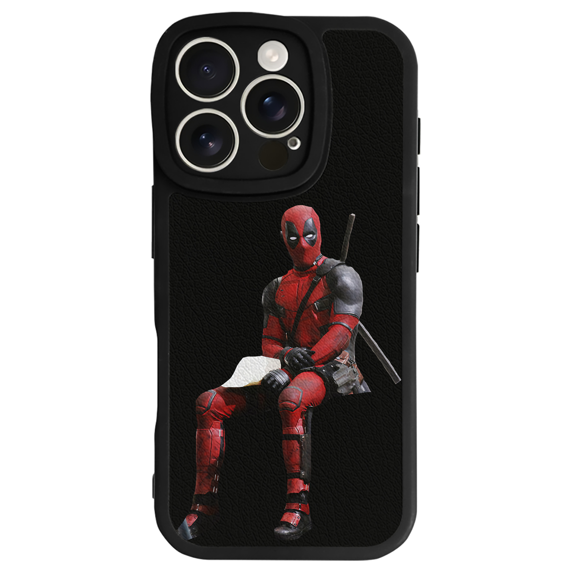 （画像用） Deadpool デッドプール 【iPhone 16シリーズ対応】シリコンスマホケース（レザー調） 材質：シリコン
